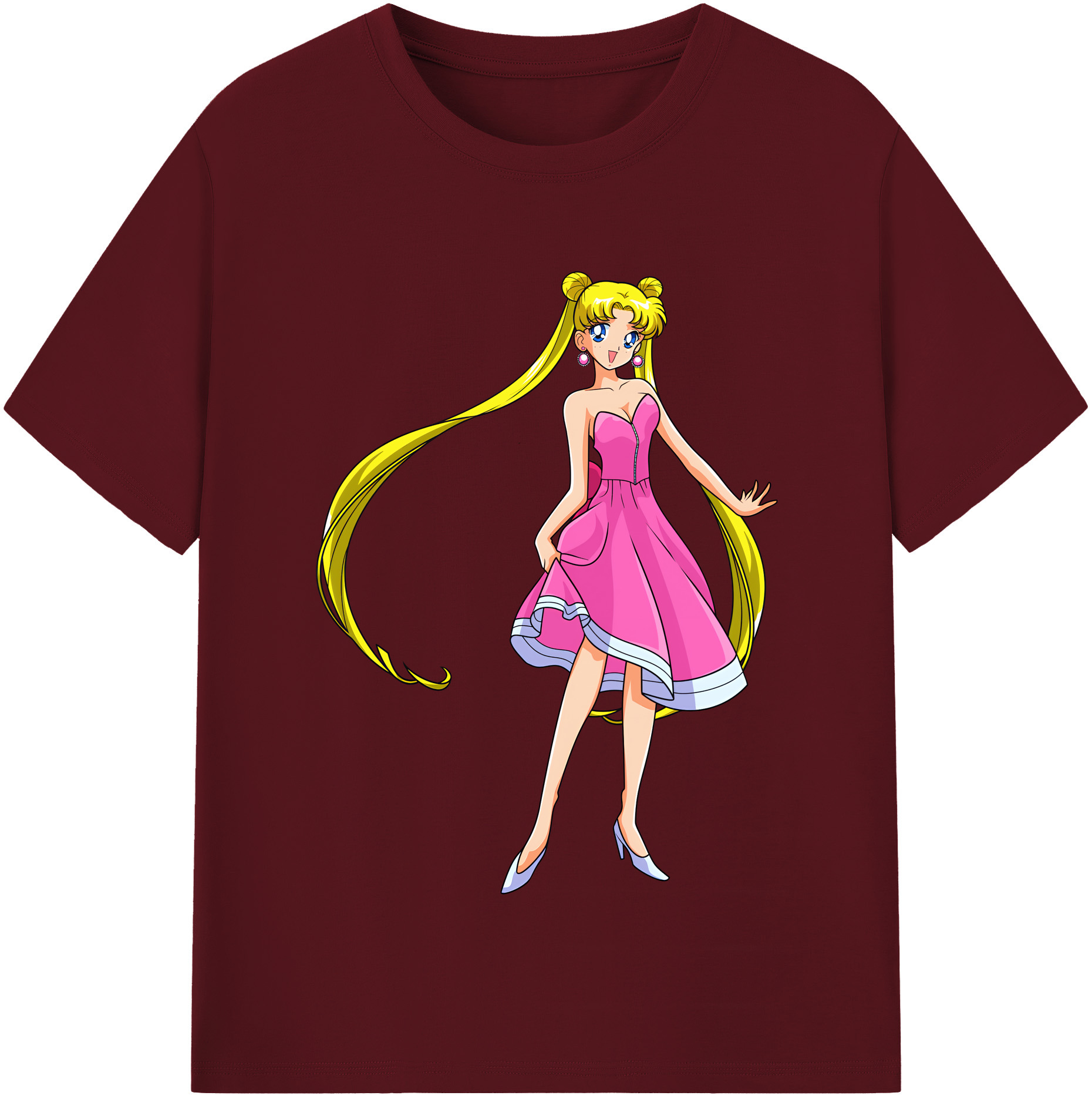 （画像用） 美少女戦士セーラームーン 愛野 美奈子 あいの みなこ Sailor Moon Aino Minako 綿100％半袖Tシャツ（フロントプリント）